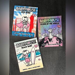 BABYMOUSE Books - our hero, beach babe, queen of the world. Brand new!